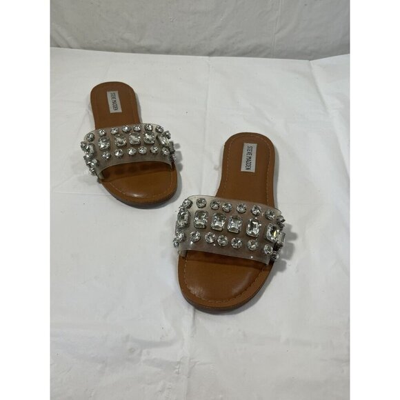 STEVE MADDEN Acasia Embellished Sandals  Slip On Sandals Sz 7.5 - Picture 12 of 16